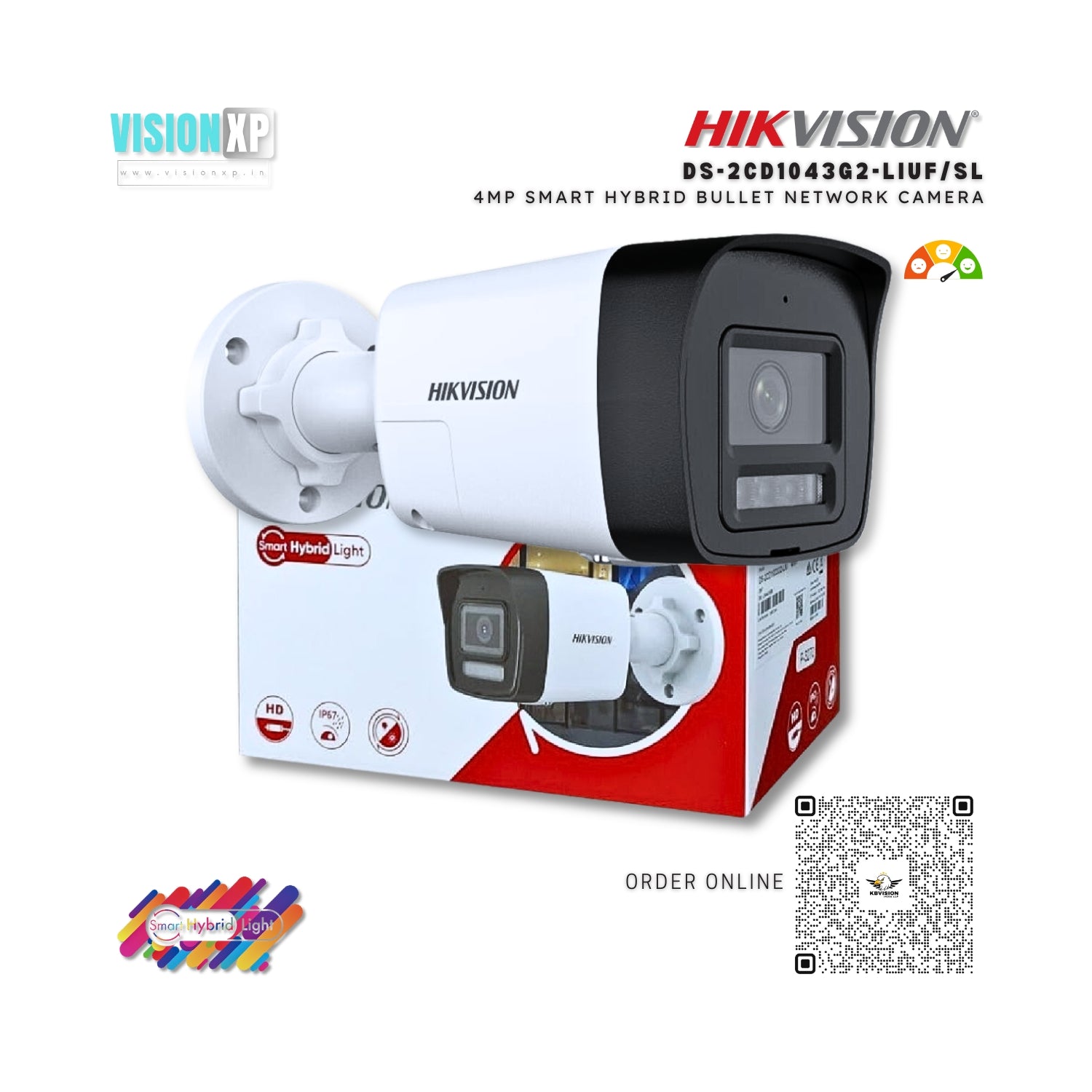 Hikvision DS-2CD1043G2-LIUF/SL 4MP Smart Hybrid Bullet Network Camera Hikvision DS-2CD1043G2-LIUF/SL 4MP Smart Hybrid Bullet Network Camera